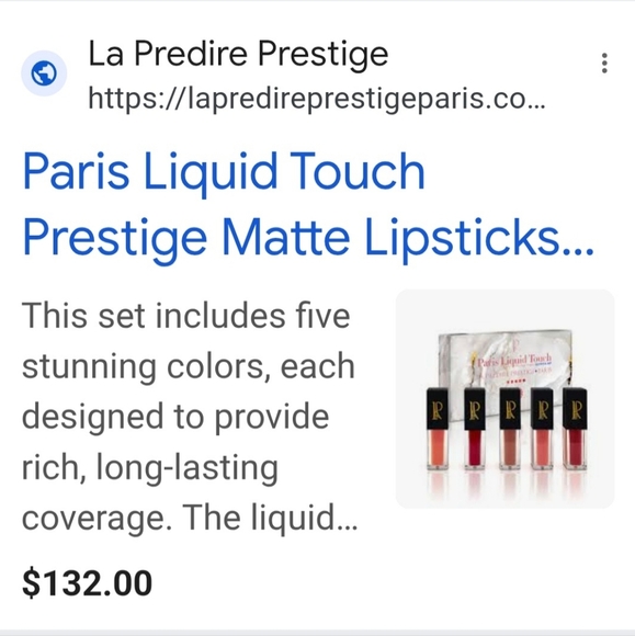NIB-5PC Paris Liquid Touch Predire Matte Lipsticks Set - Picture 4 of 6
